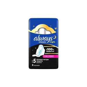 Always Sanitary Napkin Classic Night (6 pcs)