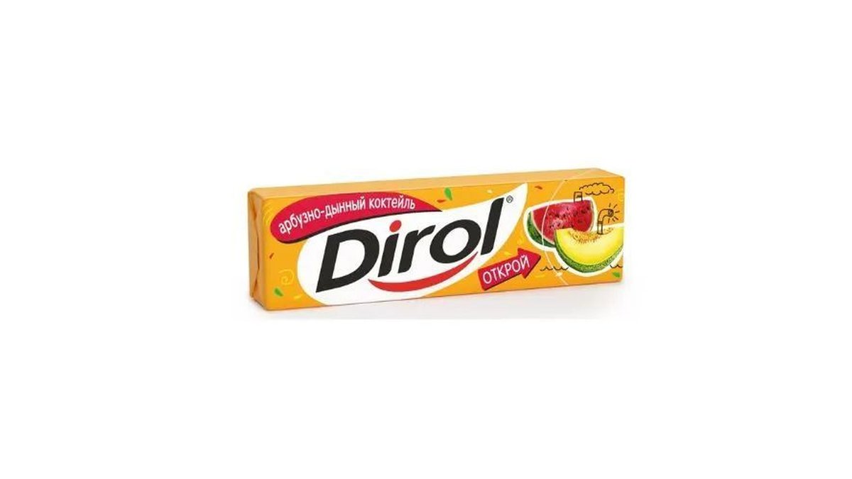 დიროლი ჟვება რეზინა watermelon and melon flavor (13.6 g)