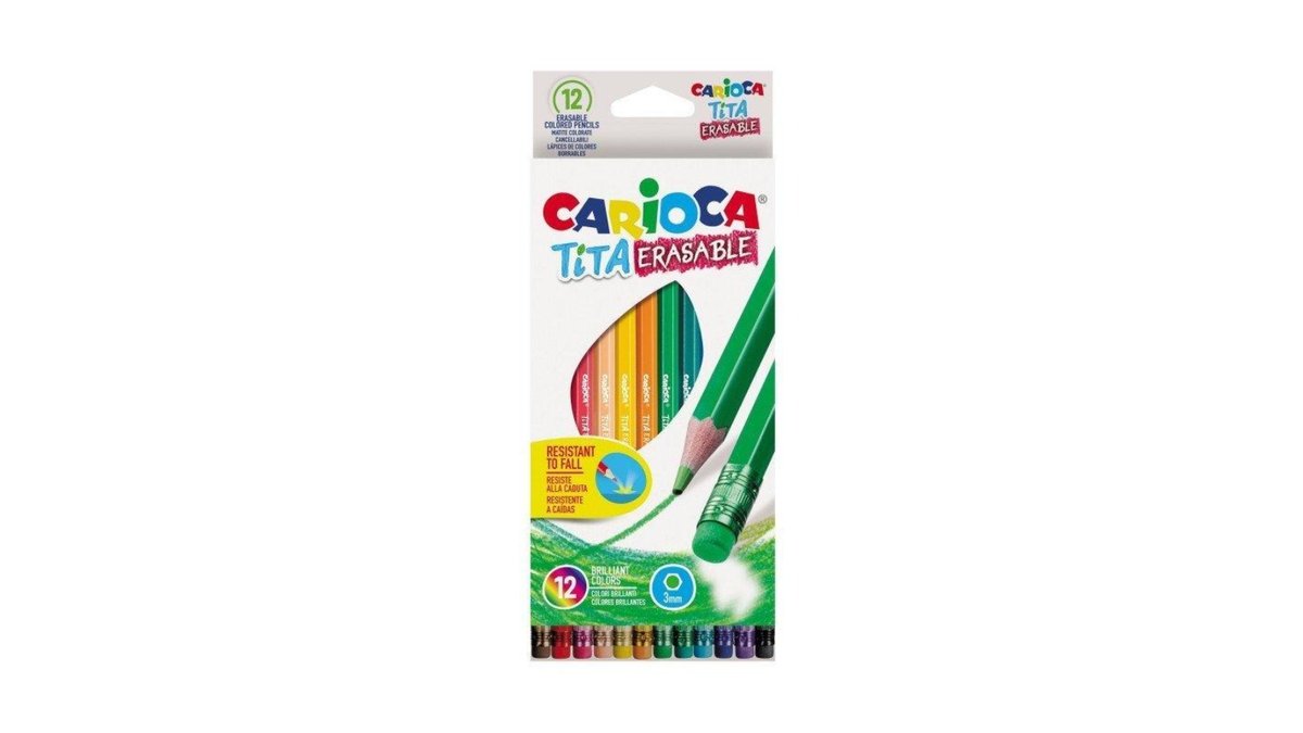 CARIOCA Stationery Erasable Colored Pencils (12 pcs)