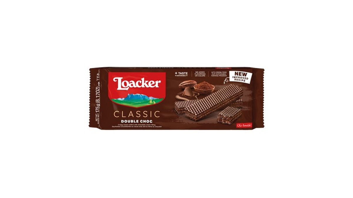Loacker ვაფლი double chocolate (175 g)