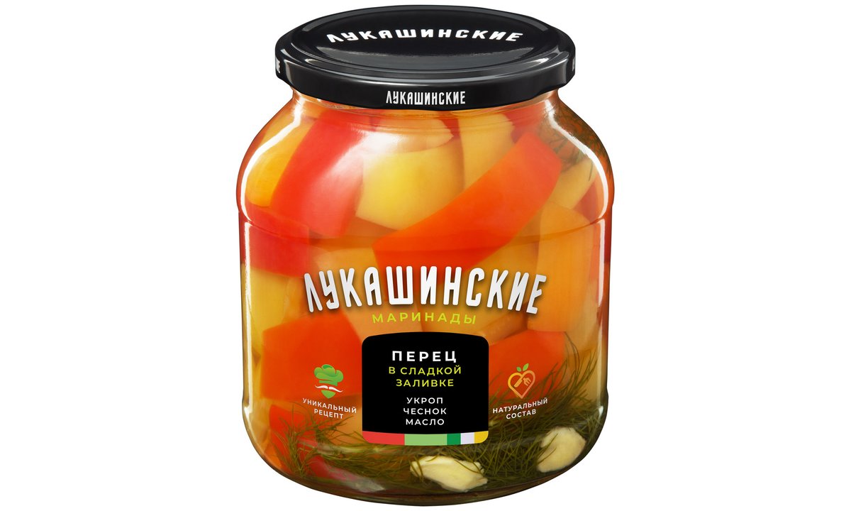 Lukashinskie Консервированные Перцы sweet sauce with dill and garlic (670 g)