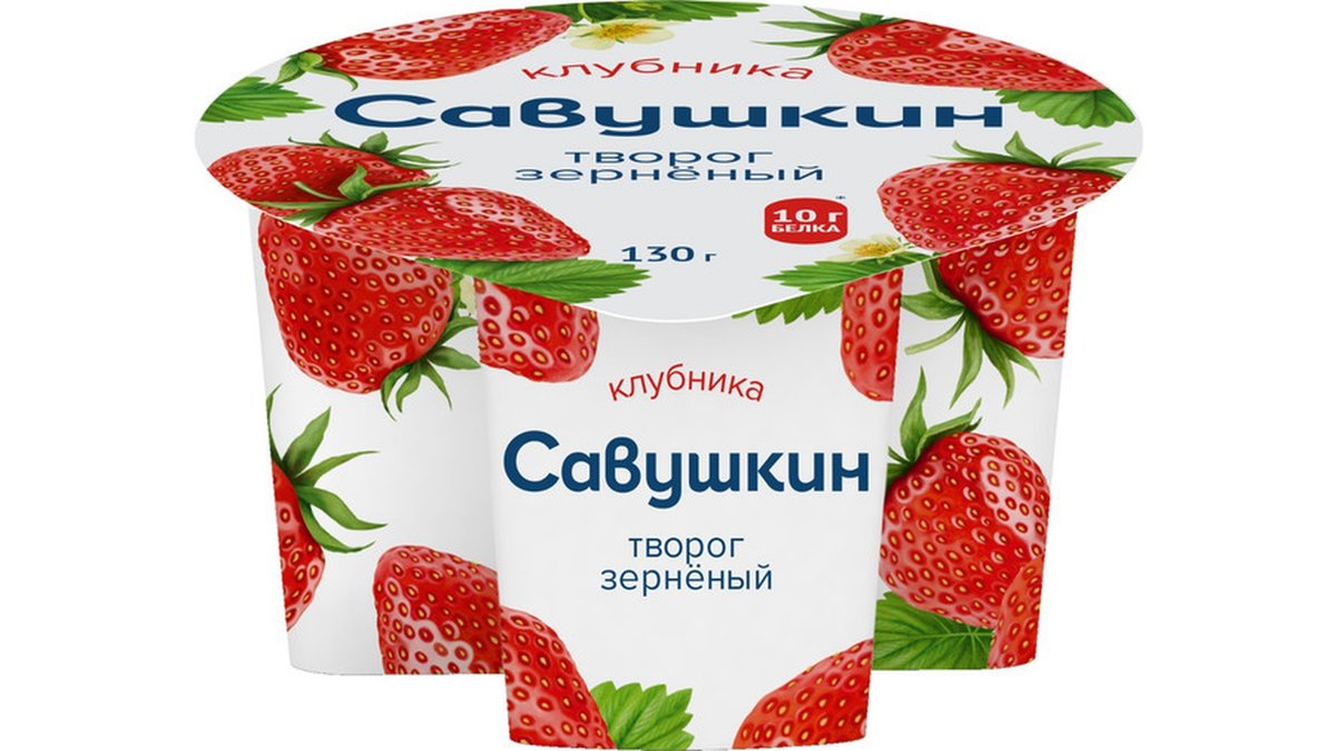 101 მარცვალი cheese with cream and strawberries (130 g)
