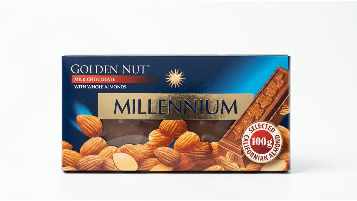 Millennium Gold რძე Milk Chocolate with Almonds (100 g)