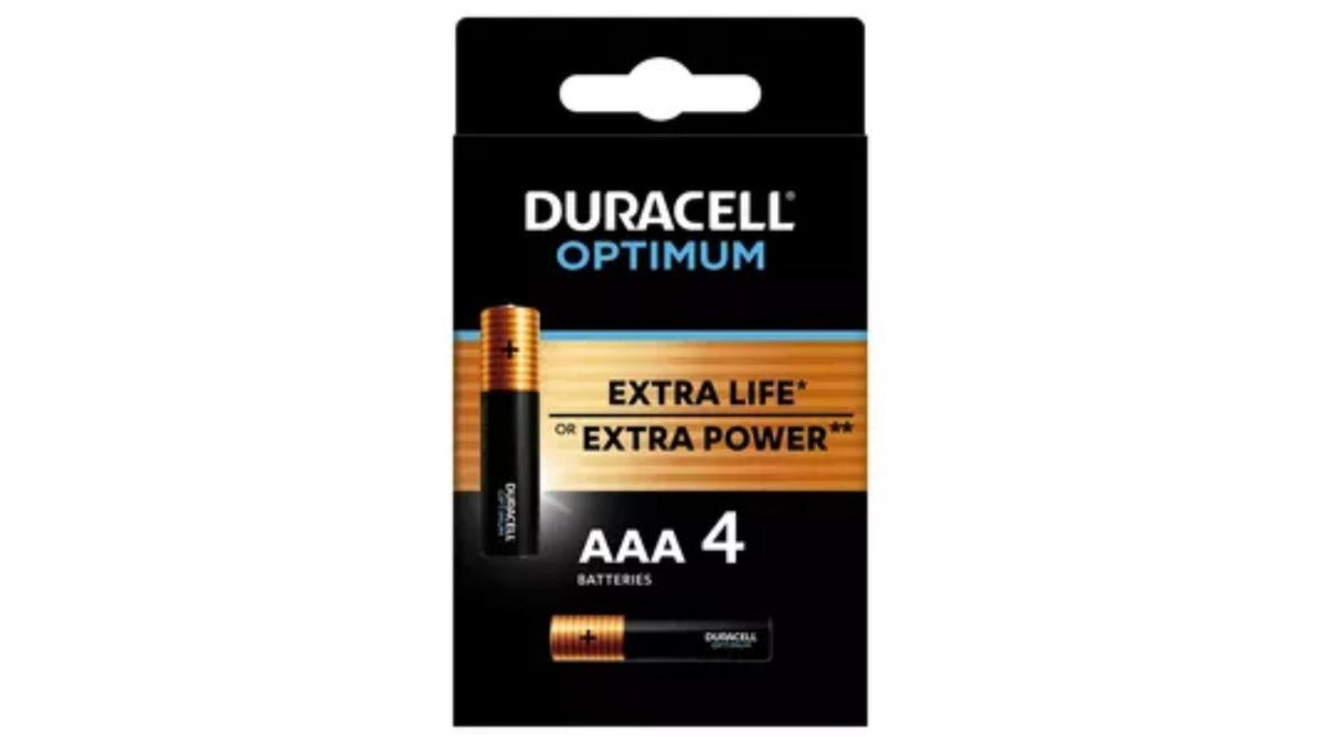 Duracell ალკალინის ელემენტი AA Optimum (4 pack)