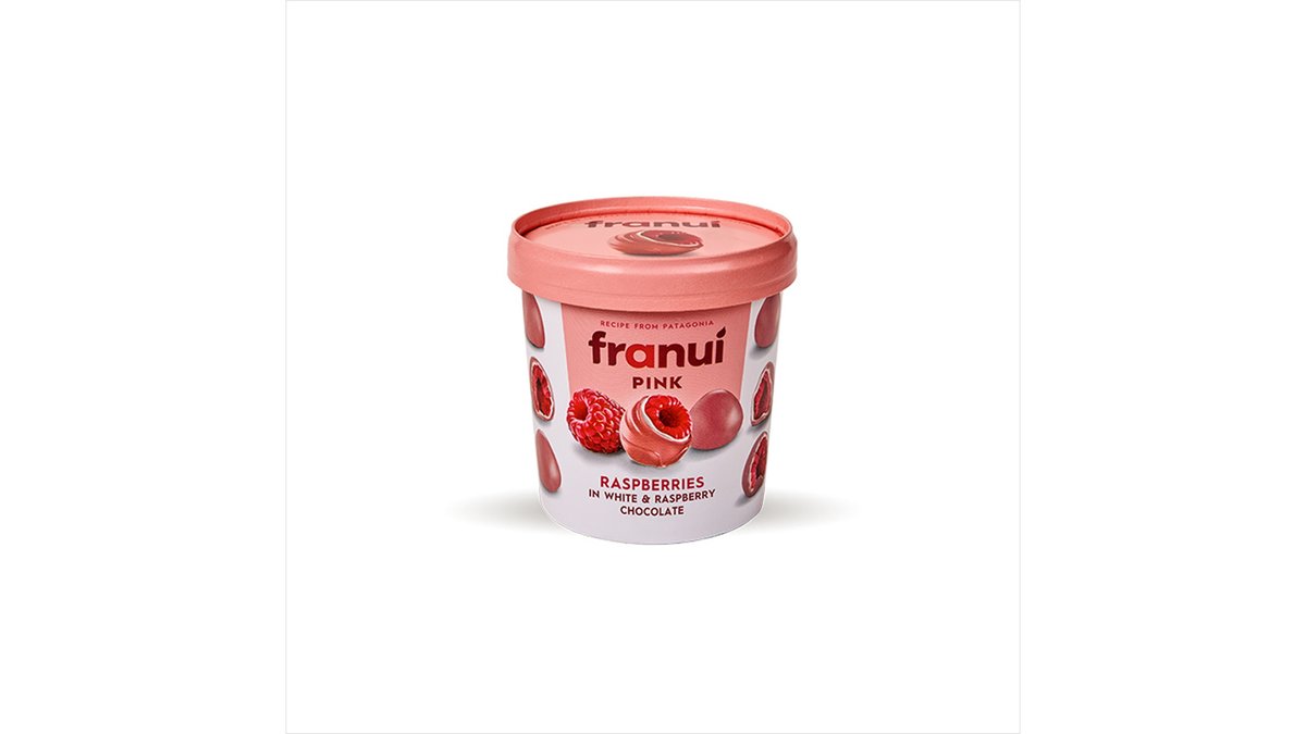 Franui Замороженные Малины в Шоколаде frozen raspberries in white chocolate and pink shell