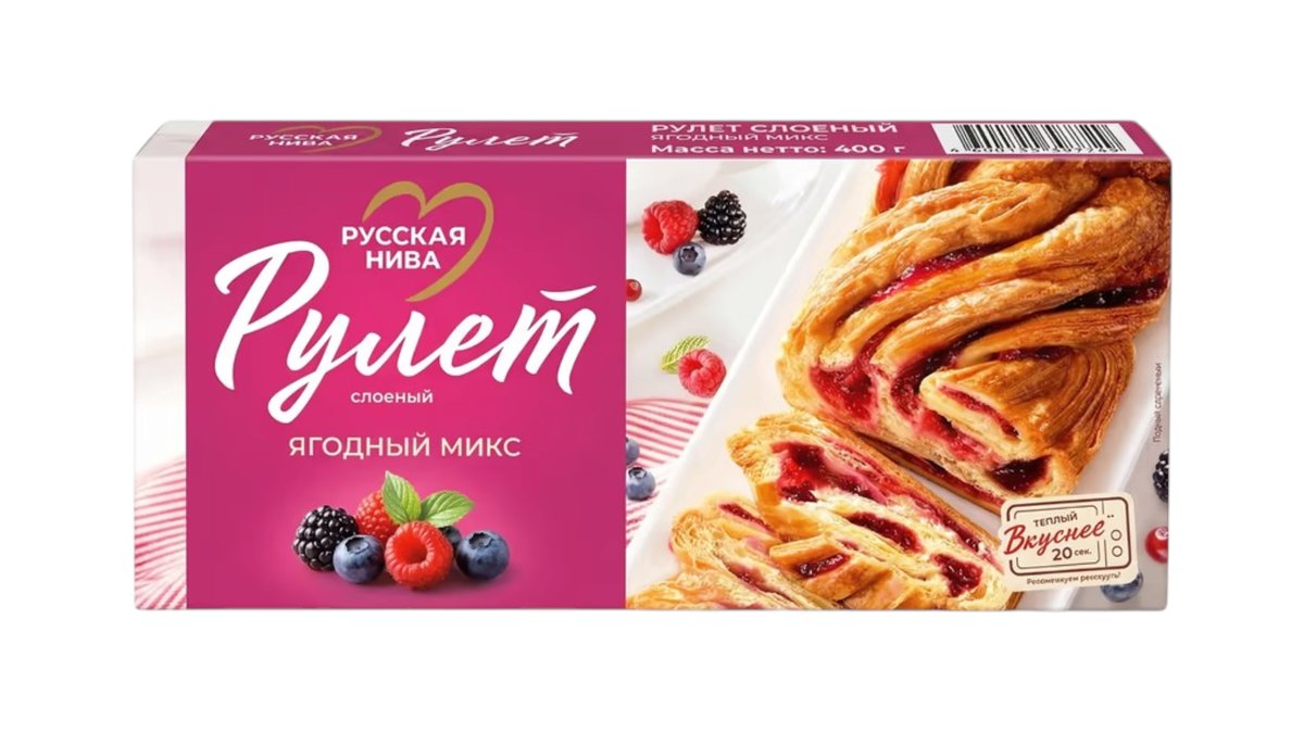Руска Нива ნიგვზიანი რულეტი с ореховой смесью (300 г)