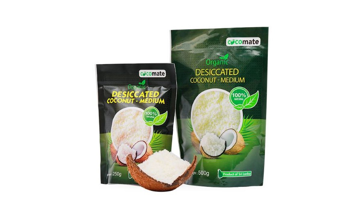 cocomate კოკოსი ბურბუშელა Coconut Flakes (250 g)