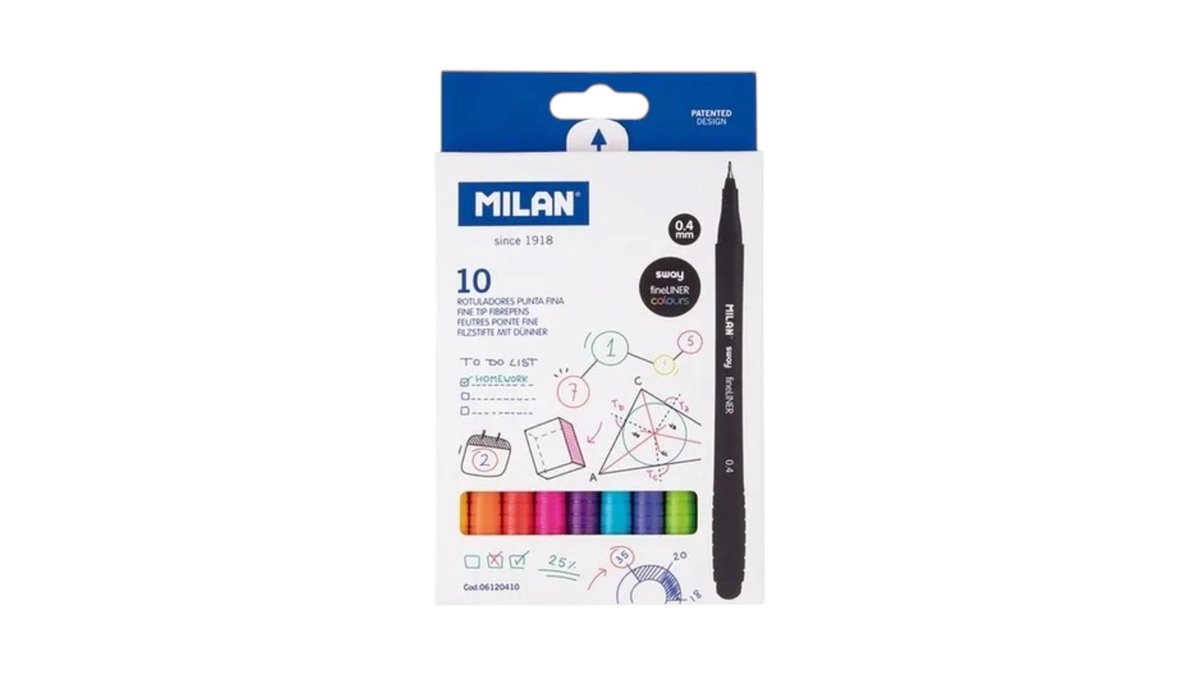 MILAN marker fiberpen 0.4mm (10 pcs)