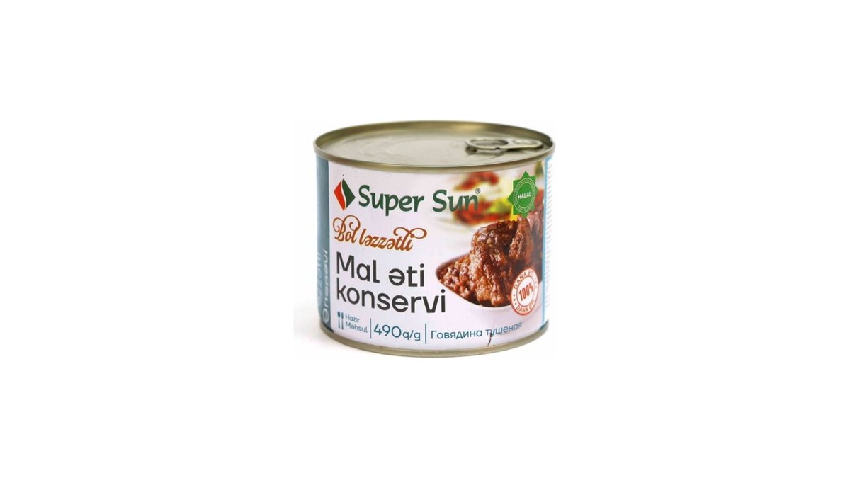 სუპერსან ხორცის პროდუქტი canned beef (490 g)