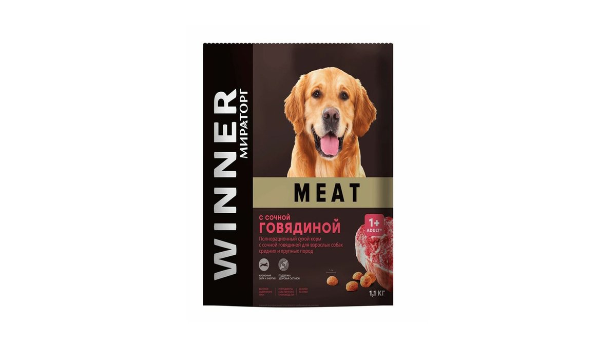Miratorg ცხოველების საკვები сухой корм (1.1 kg)