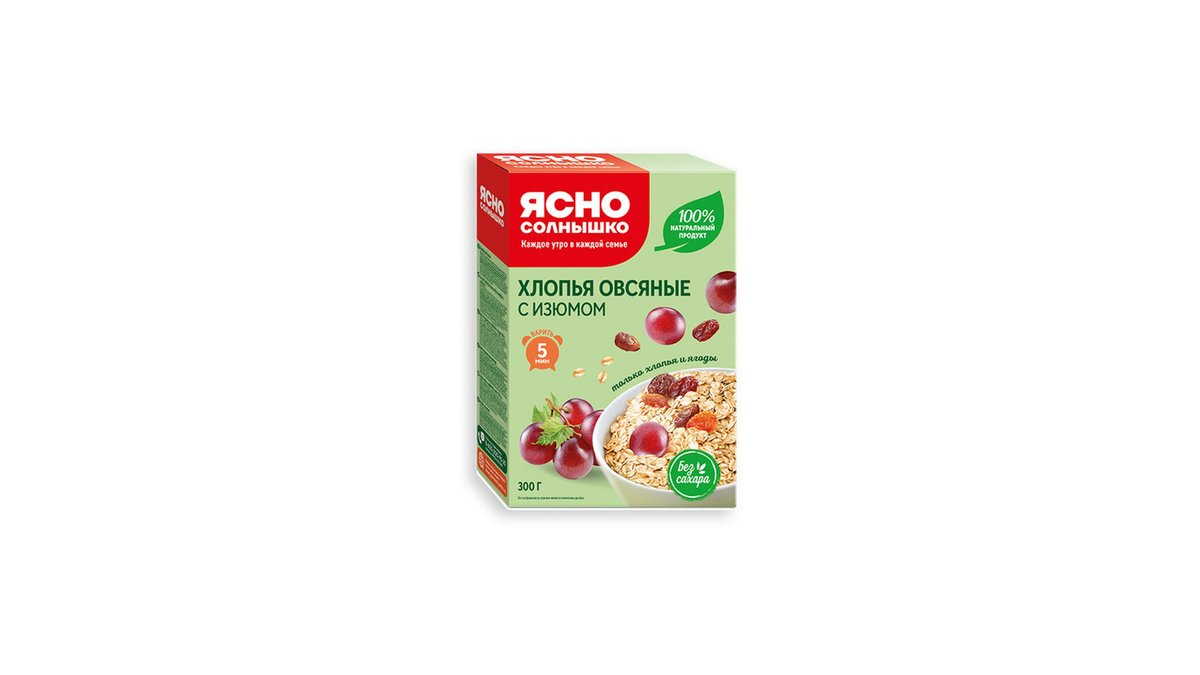 Yasno Solnyshko Овсяная арахисовая паста with Raisins (300 g)
