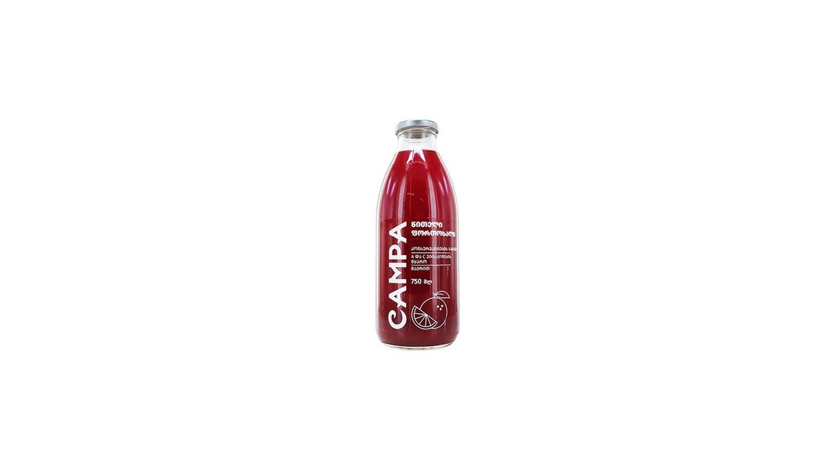 კამპა წვენი წითელი ფორთოხალი (750 ml)