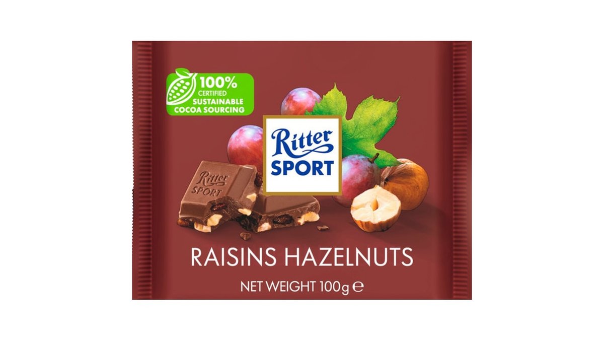 რიტერ Chocolate with raisins and nuts (100 g)