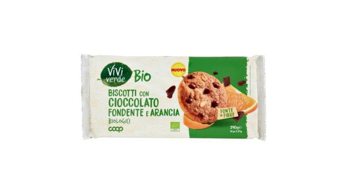 COOP biscuits შავი შოკოლადით და ფორთოხლის ქერქით