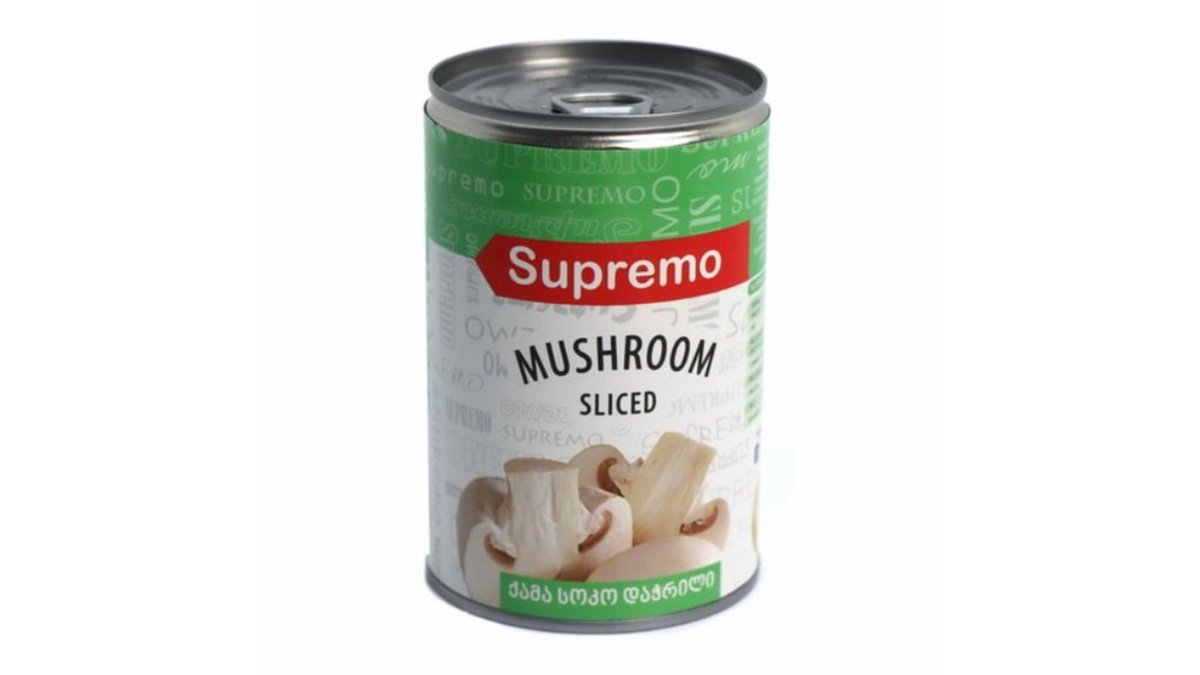 Supremo კონსერვირებული სოკო Chopped (400 g)