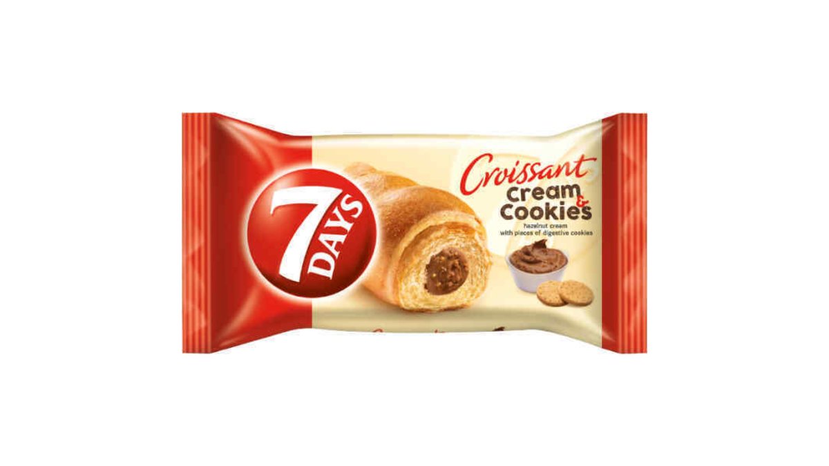 7DAYS Мини-круассан hazelnut cream and biscuits (60 g)