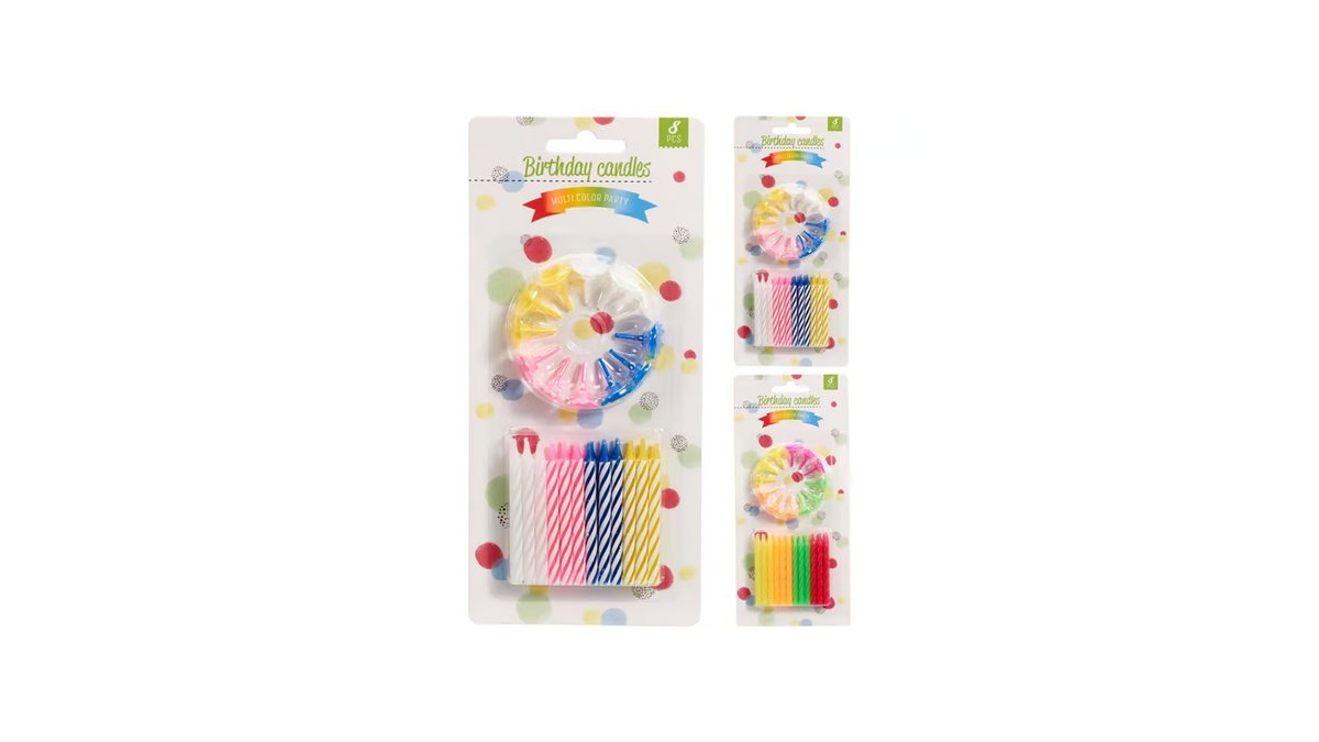 Koopmann დაბ. დღის სანთე დაბადების დღის სანთლები (24 pcs)