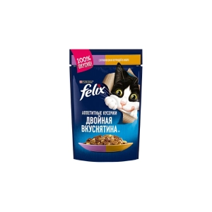 Felix კატის საკვები in Jelly with Lamb and Chicken (75 g)
