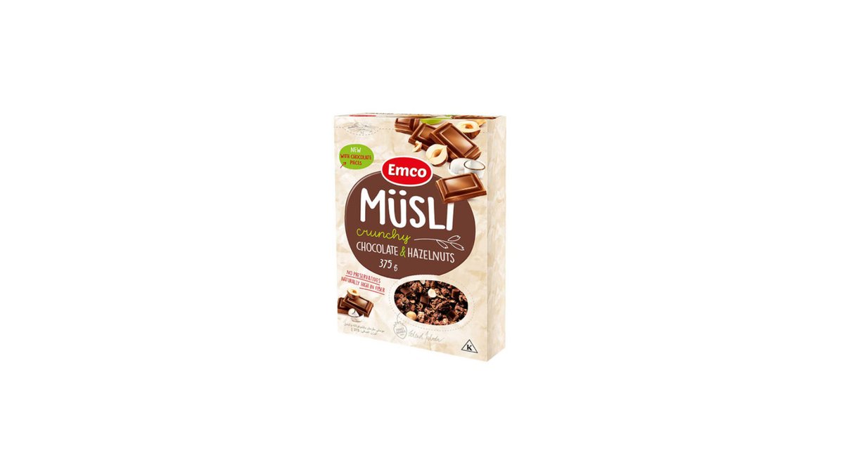EMCO Breakfast Cereal Mix შოკოლადით და თხილით (375 გ)