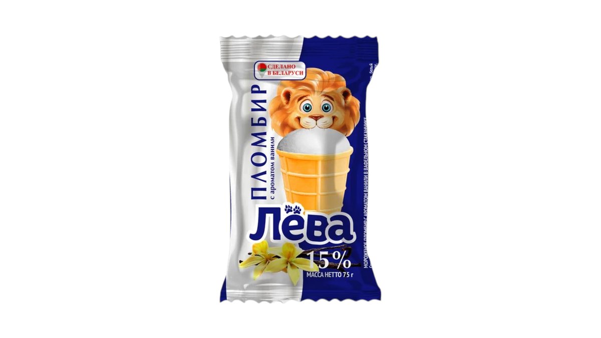 Lyova iz Mogileva мороженое plombir with vanilla (75 g)