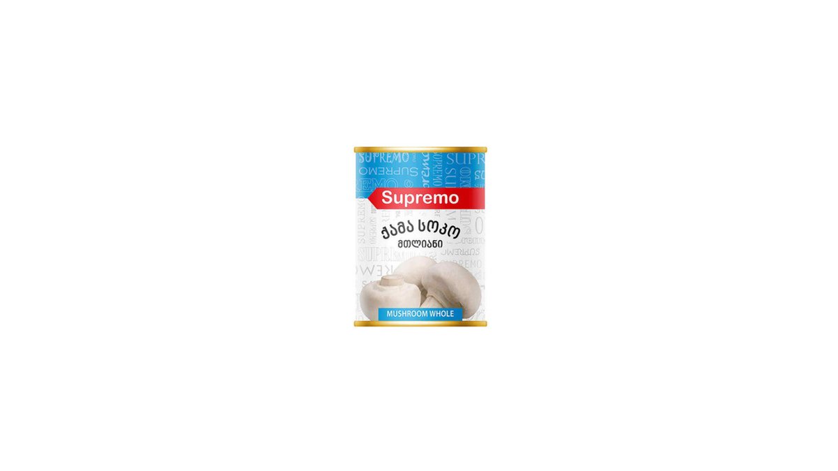 Supremo კონსერვირებული სოკო Sliced (400 g)