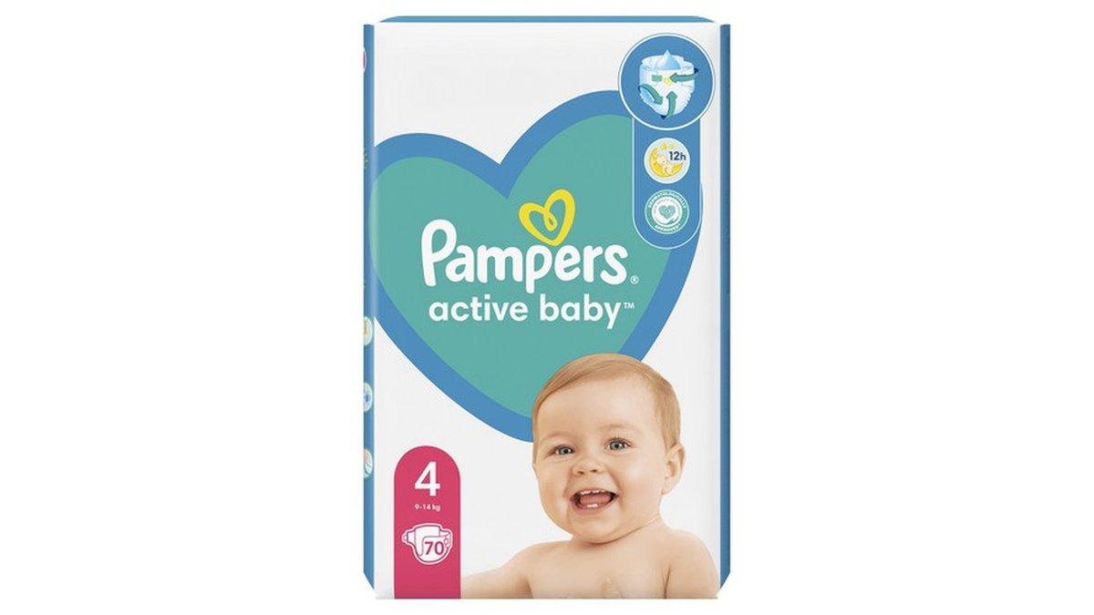 პამპერსი პატარა პამპერსები Active Baby 4 (70 pcs)