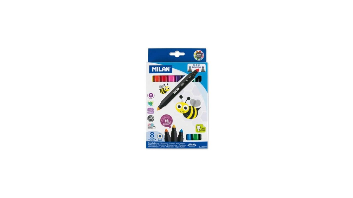 MILAN Маркер постоянный double-sided (8 pcs)