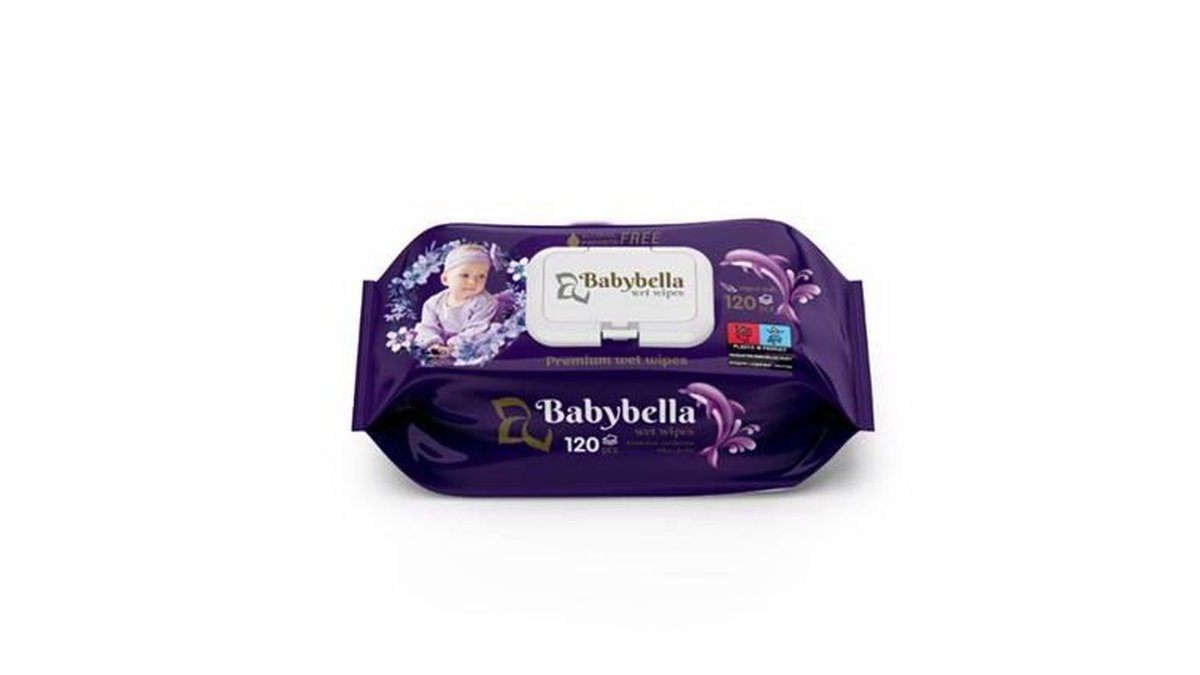 Bella Baby ბავშვის სველი ხე ლსახოცები ბავშვის (120 ც)