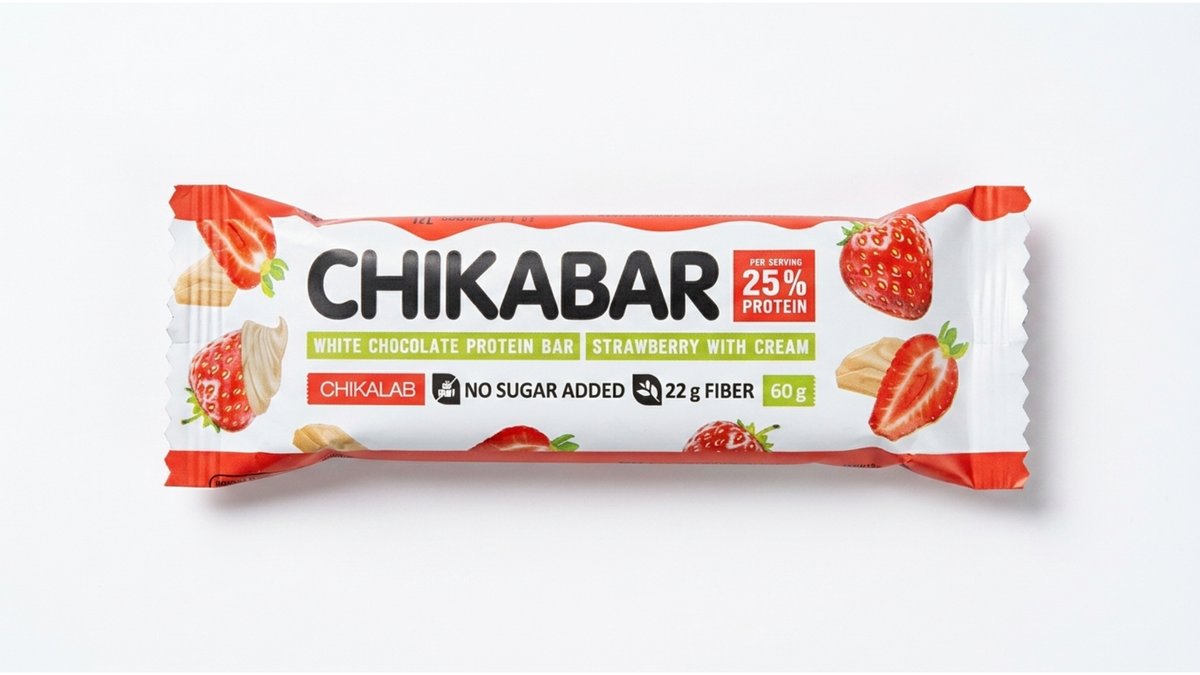 Chikabar Nut Bar strawberry cream (60 g)