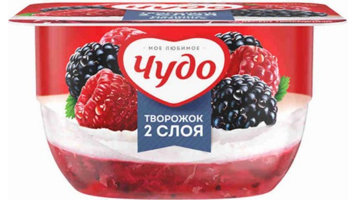Chudo Sour cream raspberry-blackberry (100 g)