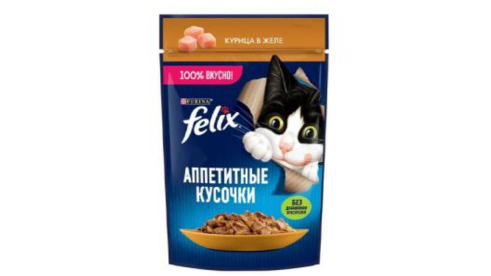 Felix ცხოველების საკვები jelly with chicken meat (75 g)