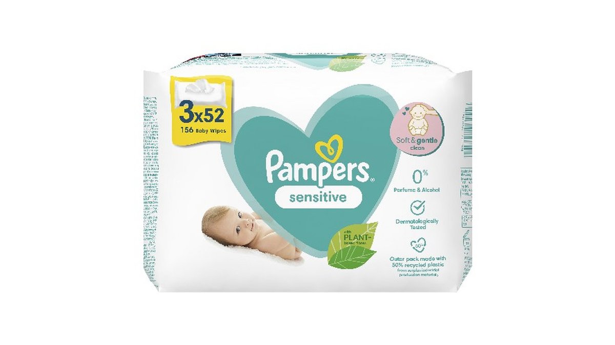 Pampers Children Wet Wipes Sensitive (156 pcs)