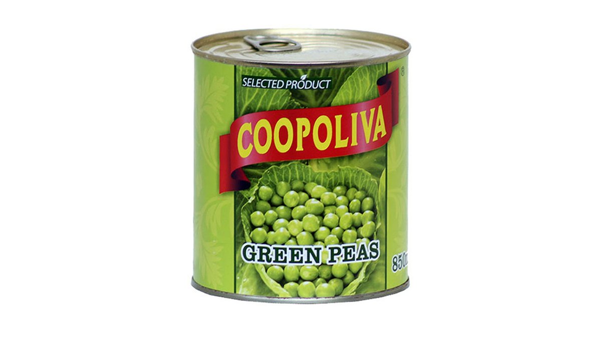 Copoliva კონსერვირებული მटरები (850 ml)