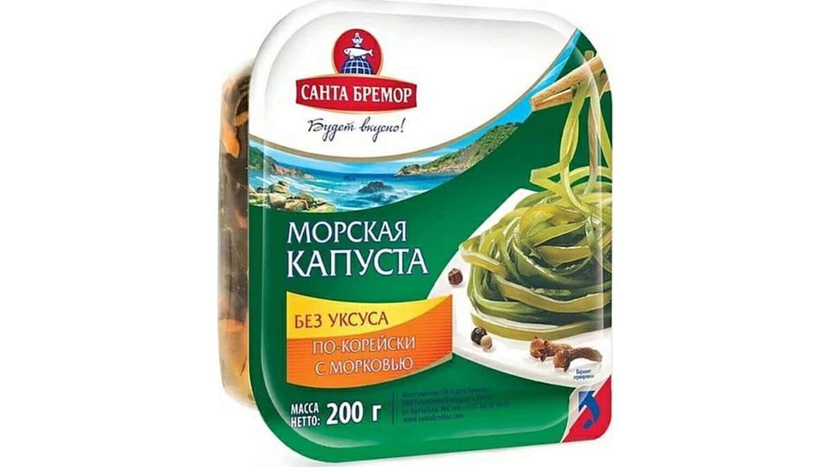 SANTA BREMOR рыба Korean seaweed with carrots (200 g)