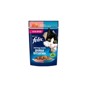 Felix კატის საკვები in Jelly with Salmon and Trout (75 g)