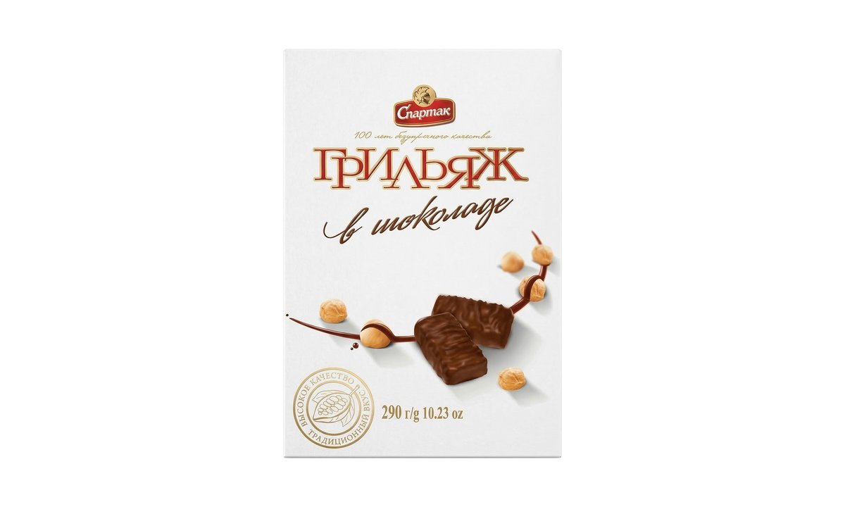 Spartak конфета გრილიაჟი შოკოლადში (290 გ)