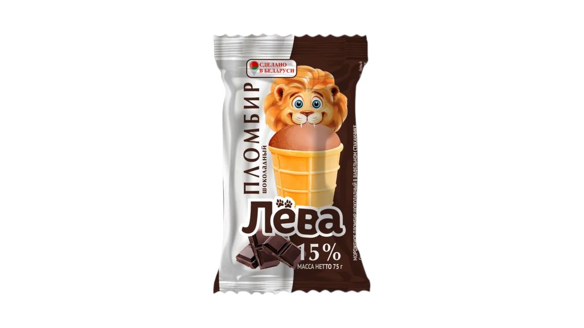 Lyova iz Mogileva мороженое plombir with chocolate (75 g)