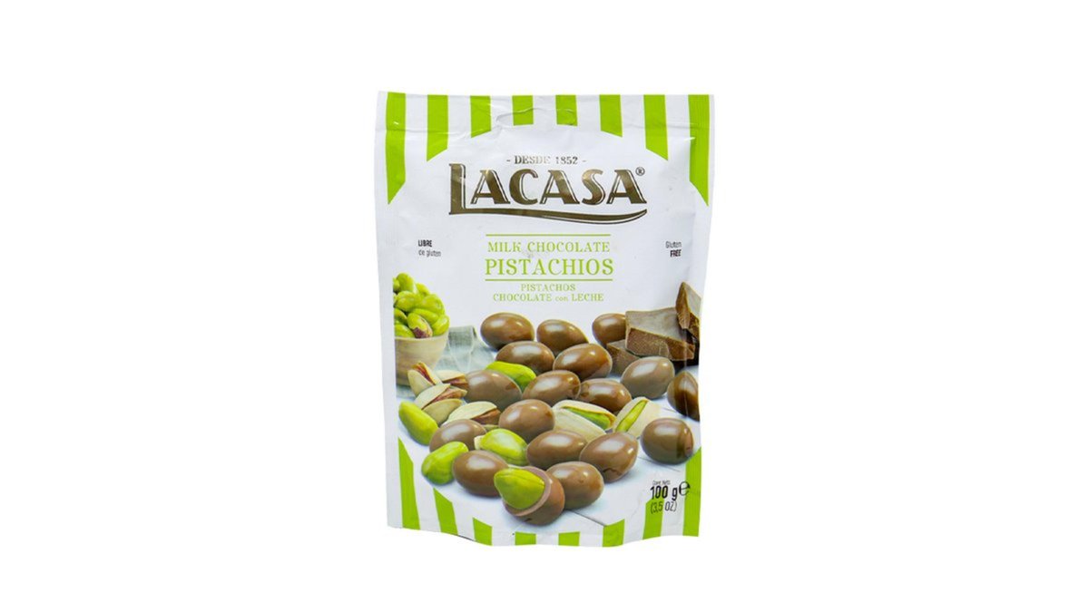 LACASA конфета with pistachio and milk chocolate (100 gr)