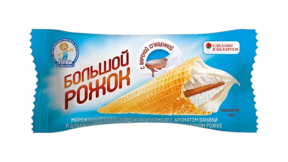 Lyova iz Mogileva ნაყინი plombir with vanilla condensed milk (100 g)