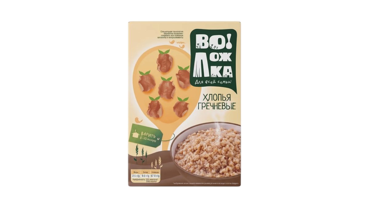 ვოლოჟკა corn flakes whole grain (400 g)
