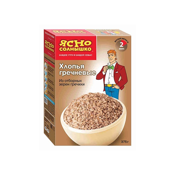 იასნო სოლნიშკო Corn ფანტელი წიწიბურის (375 გ)