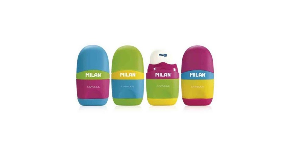 Milan საკანცელარიო ნივთები sharpener with eraser