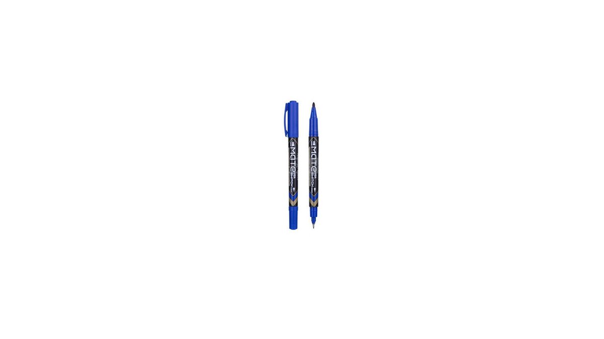 PONTO Permanent Marker double-sided blue (1 pcs)