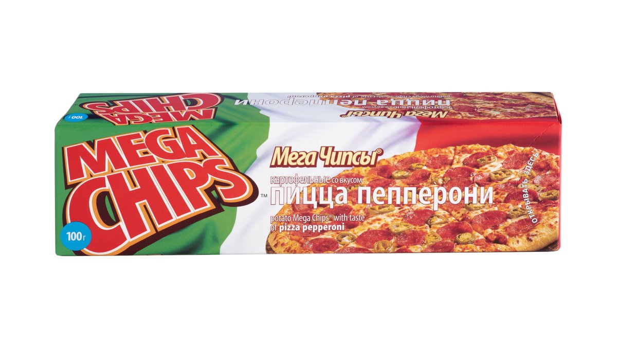 MEGACHIPS ჩიფსები pizza with pepperoni (100 g)