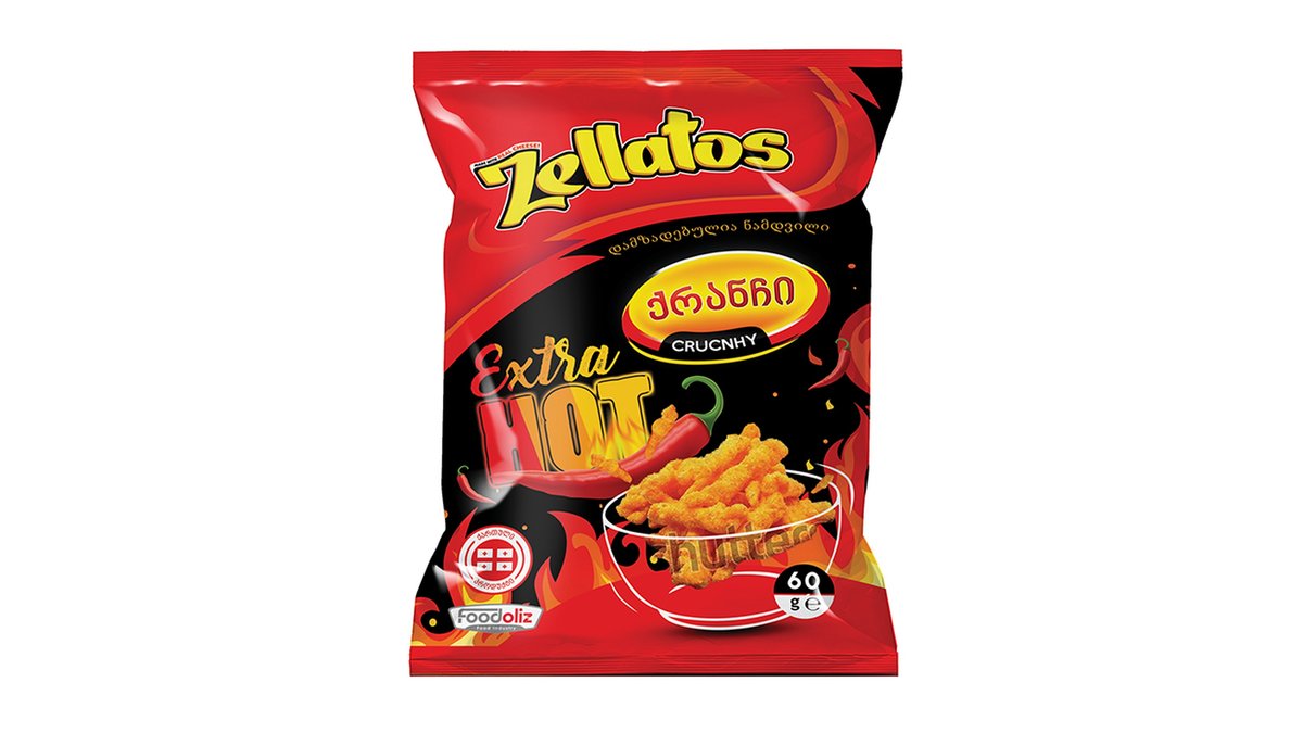 Zellatos ჩიფსები Spicy (60 g)