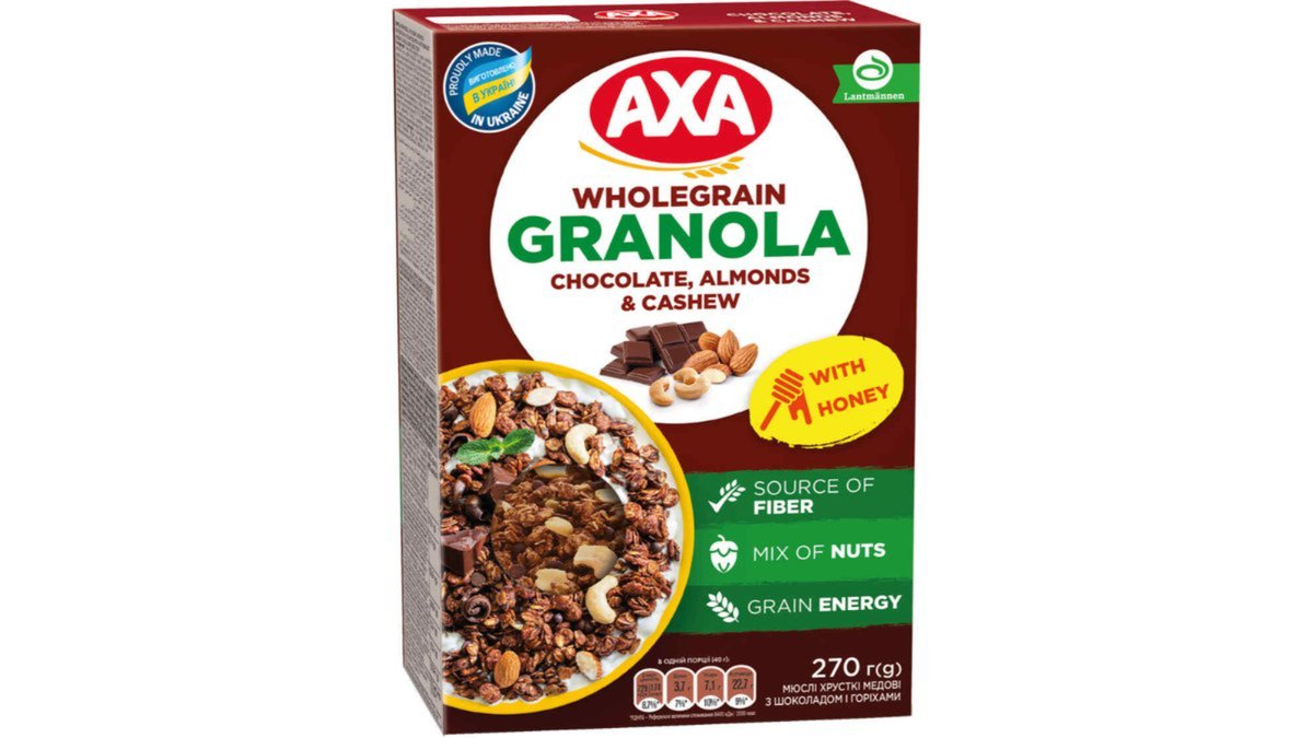 AXA Breakfast Cereal Mix თაფლით და შოკოლადით (270 g)