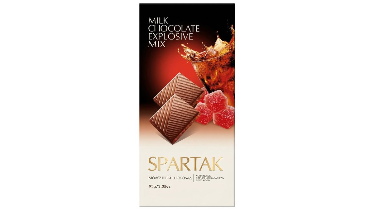 Spartak შოკოლადი milk explosive mix (95 g)