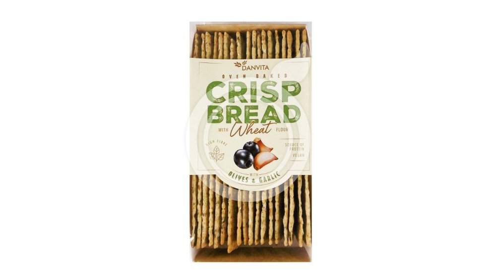 Danvita Crispy Bread Olives, Garlic
