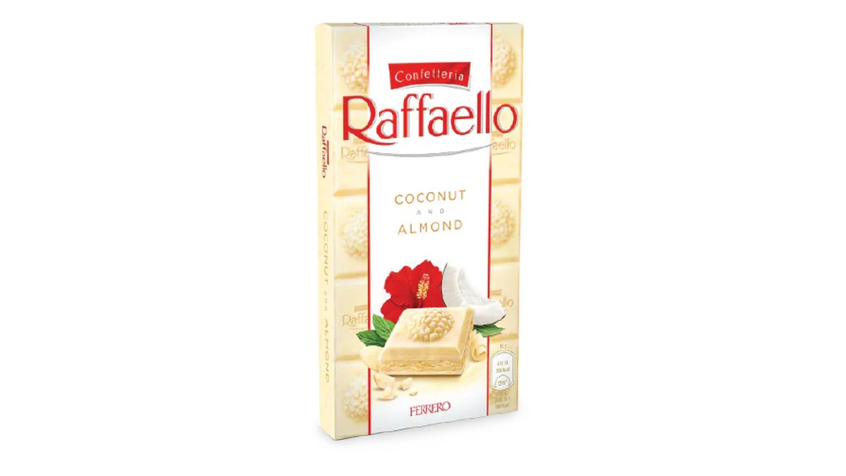 RAFFAELLO Chocolate white chocolate with coconut and almond (90 g)