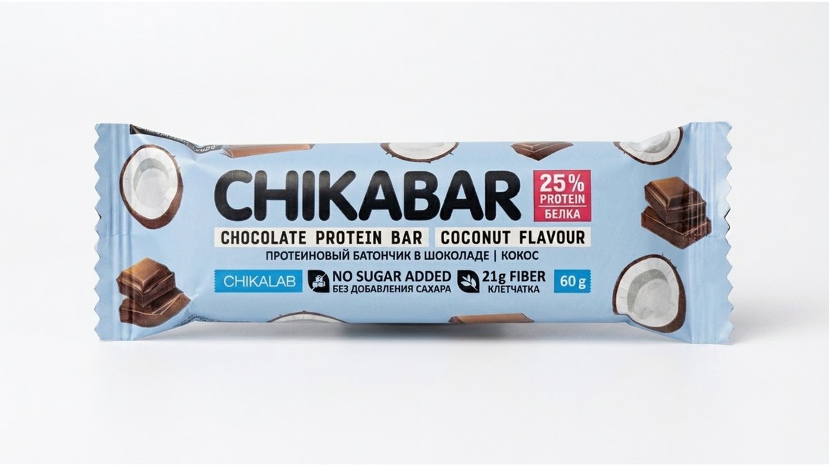Chikabar Cereal Bars coconut and chocolate filling (60 g)